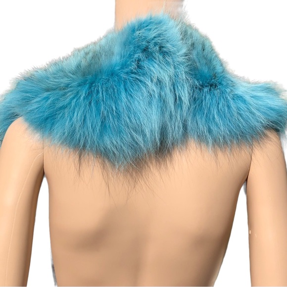 St. John Couture NWT blue lynx collar - Picture 5 of 11